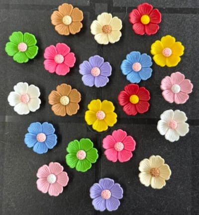 TLVX 20 stuks Sterke Bloemen Koelkastmagneten / Mooie Bloemen Magneten / Leuke Foto Magneet / Whiteboard / Speel- en Leer Magneten / School / Boodschappenlijst / Notitie / Memo bord / Kantoor / Schoolbord / Gekleurde Frisse Bloemetjes Magnetisch