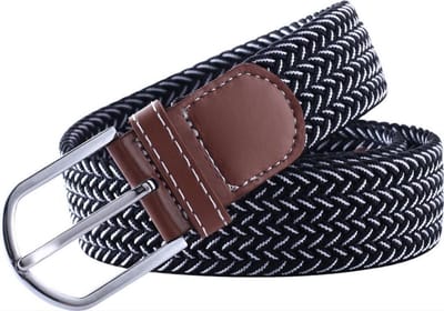 CHPN - Riem - Zwart/Witte riem - Elastische riem - Rekbare riem - Riempje - Belt - Elastic belt - Black/White belt - 105CM/120CM - Zwart/Witte riem