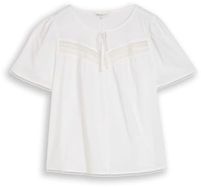 Tom Tailor Denim - Blouse met haakdetails - Maat XL - White