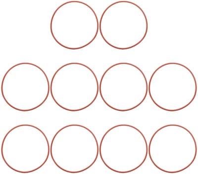 Siliconen O-ring 112 mm OD 106 mm ID 3 mm breedte, 20 stuks metrische VMQ-afdichting, vervanging voor de reparatie van sanitaire compressorventielen, rood