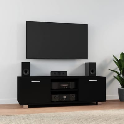 vidaXL - Tv-meubel - 120x40,5x35 - cm - bewerkt - hout - zwart