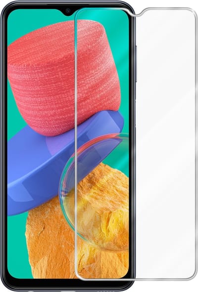 Cadorabo Screenprotector geschikt voor Samsung M33 - Pantser film Beschermende film in KRISTALHELDER Geharde (Tempered) display beschermglas in 9H hardheid met 3D Touch