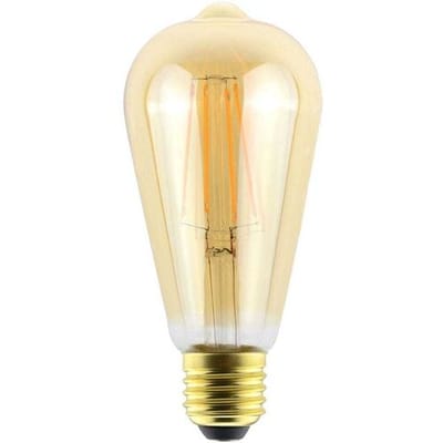 HOFTRONIC LED Filament lamp E27 - 9 Watt 950 Lumen - ST64 Edison - 2200K Warmwit licht - Dimbaar - Amber glas