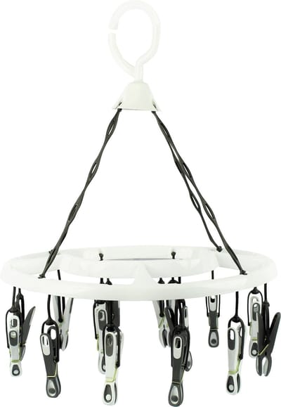 Laguelle Droogmolen met 16 Antislip Wasknijpers - Wit en Grijs - 26 x 34cm