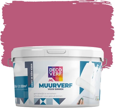 Decoverf muurverf mat cyclaam, 2.5L