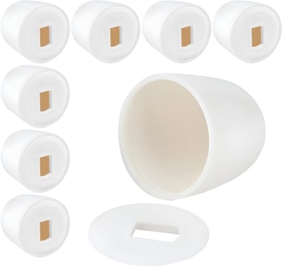 Toiletboutdoppen Set - WC Bril Covers - Badkamer Afwerking - Universeel Passend Ontwerp - 36mm Diameter - Wit