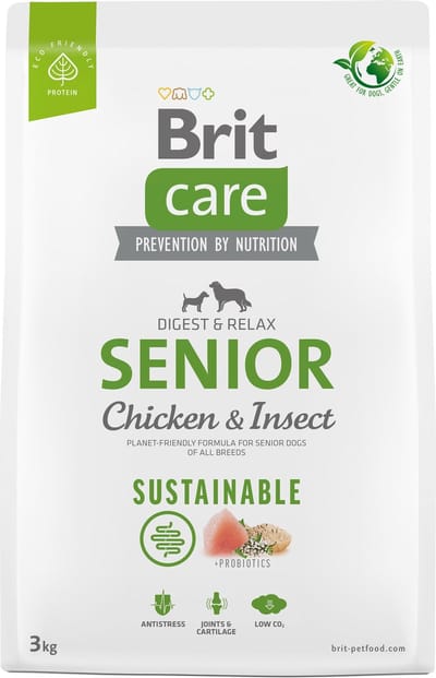 Brit Care Sustainable Senior Digest & Relax Kip - Hondenvoer - 3 kg