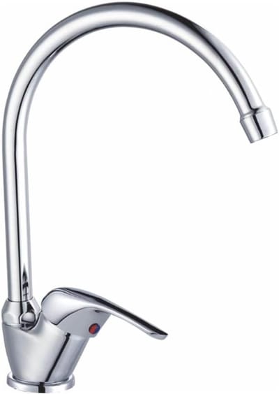 eenhendelspoelbak, Keukenmengkraan, Verchroomd Design, Patroon Ø35, Anti-kalk-beluchter, Voldoet aan de Norm EN-1982, Duurzaam en Waterbesparend
