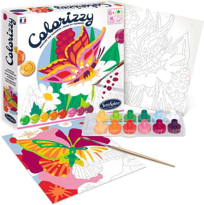 Sentosphère schilderen op nummer set vlinder - creatieve knutselset.