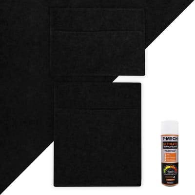 Bekleding bedrijfswagen vakken lijm set - zwart - 11m² - 2 zakken