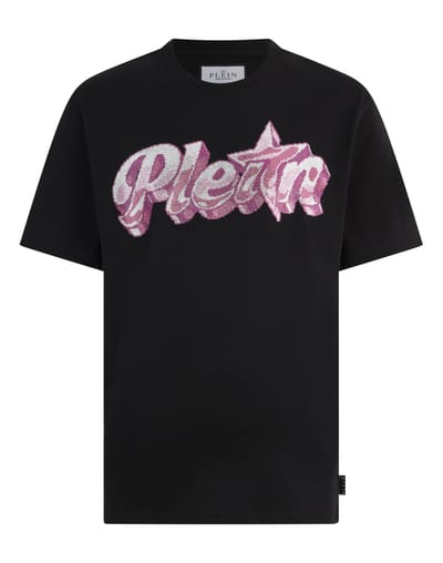 Round Neck T-Shirt Gummy Plein Stones
