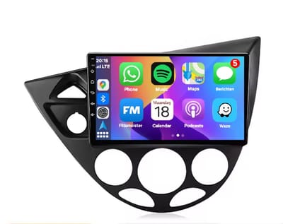 Autoradio 4/64GB met Carplay en Android auto | Geschikt voor Ford Focus en Fiesta 1994-2005 | Radio scherm met Navigatie| 1994 1995 1996 1997 1998 1999 2000 2001 2002 2003 2004 2005 | Mk1