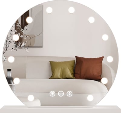 SensaHome Hollywood Spiegel met Verlichting - 3 Standen - 2700K/4500K/6400K - Vanity Mirror - Verstelbare licht - 60cm - Wit