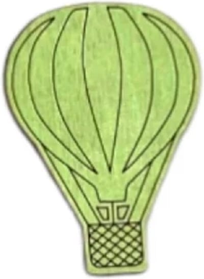 Naaldenmagneet voor borduren - Hout - Luchtballon groen