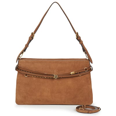 PINKO schoudertas Belt Bag Big Suede Brown - Lion - Antique Gold bruine