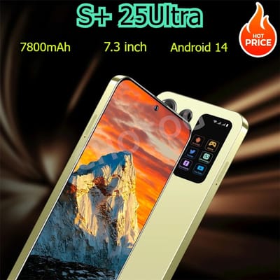 Nieuwe S + 25 Ultra Global Versie Originele 7.3HD Mobiele Telefoons 4G 5G Dual Sim-kaart Mobiele Telefoon Android Smartphone 7800mAh Mobiele Telefoon