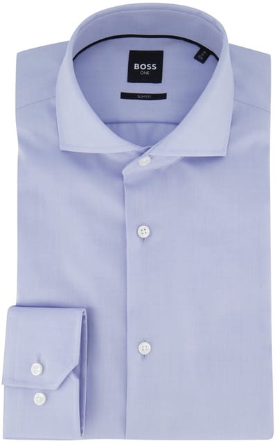 Zakelijk slim fit overhemd BOSS One lichtblauw
