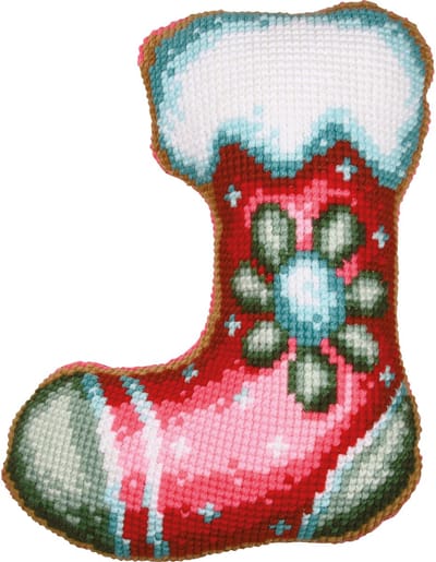 Vervaco - Kruissteekvormkussen kit met rug - Kerst - Christmas stocking - PN-0215336 - Borduren - Borduurpakket - Borduurpakket volwassenen - Borduurpakket kind