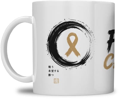MOK | FUCK CANCER | SAMURAI WATERVERF DESIGN | GEPERSONALISEERD MET NAAM | WIT