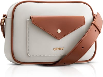 Trendy kleine crossbody tas voor dames van PU leer, schoudertas met brede schouderband en telefoonvak