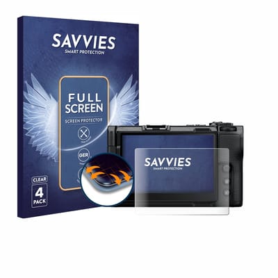 Savvies - Screenprotector voor Nikon ZR - Folie Beschermfolie transparant volledig dekking 4 Stuks