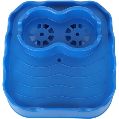 Plateau de table pour spa avec trous de drainage, antidérapant et réglable, pour piscines et spas bleu