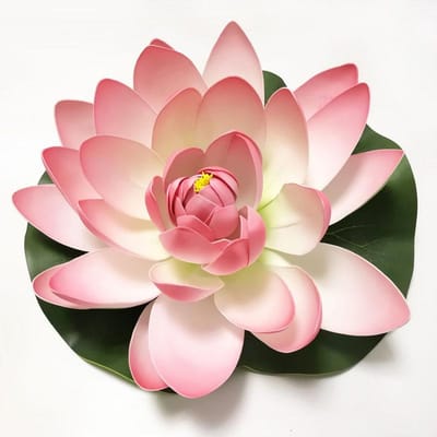 10/17/28/40/60cm Lotus Kunstbloem Drijvende Nep Lotusplant Levensechte Waterlelie Micro Landschap voor Vijver Tuindecoratie