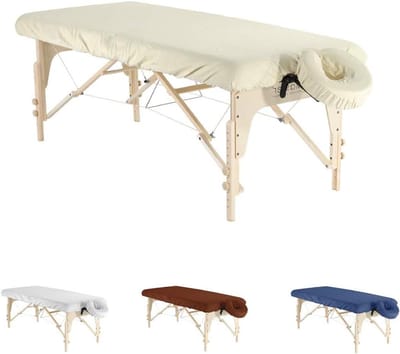 Massagehoes Set - Microvezel Overtrek - Comfortabele Behandeling - Ademend Materiaal - 216 x 88 cm - Beige