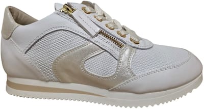 DL Sport 6994 567 Gloss Bianco Sneakers Wit Leer Dames - Wit - 42