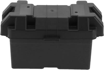 Universele Accubak - Batterijhouder Opslag - Veilige Opslag - Ventilatie Ontwerp - 48 x 30 x 30 cm - Zwart
