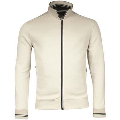 Baileys Vest Sweat Cardigan Zip Subtle Uni Color Honeycomb Texture Kitt / male