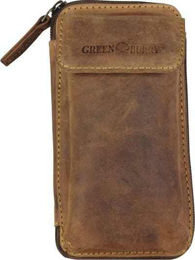 Greenburry Vintage heuptasje leer 14,5 cm - Unisex - brown