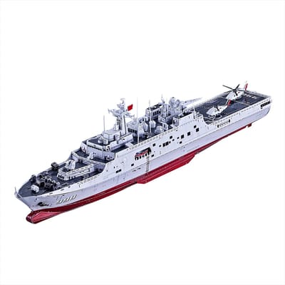 Kitcreatives 3D Militair Model Bouwpakket - Amfibisch Transportdokschip - 14+ jaar