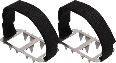 Klimijzers voor ijs - Sneeuw spikes - Veilig wandelen - Roestvrij staal - 15x10x4 cm - Zwart