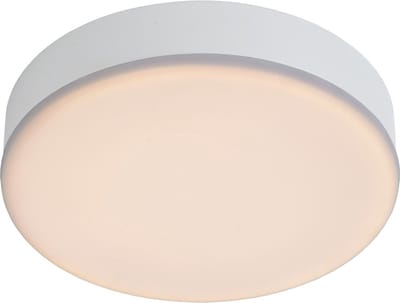 Lucide CERES-LED - Plafonnière (Plafondlamp) Badkamer - Ø 21,5 cm - LED Dimbaar - 1x30W 3000K - IP44 - Wit
