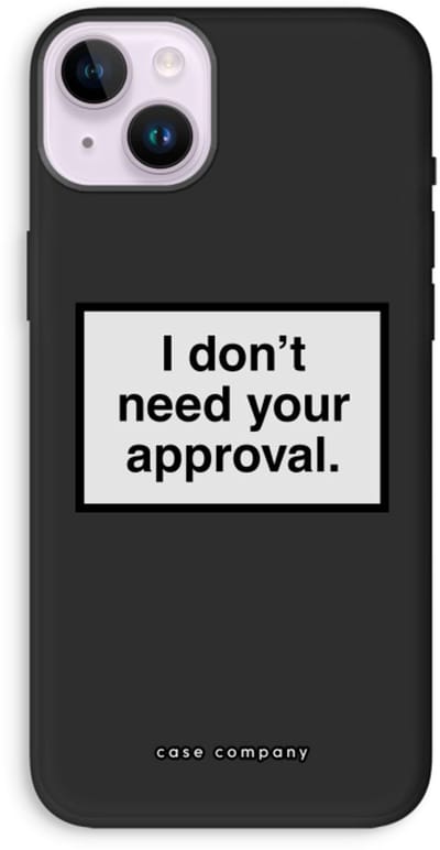 Case Company® - Hoesje geschikt voor iPhone 14 Plus hoesje - Don't need approval - Biologisch Afbreekbaar Telefoonhoesje - Bescherming alle Kanten en Schermrand