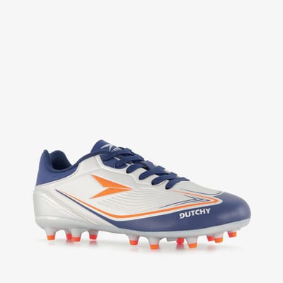 Dutchy FG kinder voetbalschoenen grijs blauw - Maat 34 - Uitneembare zool