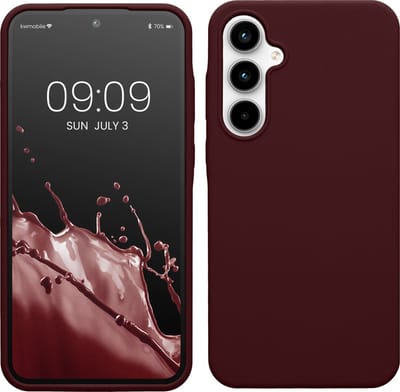 kwmobile telefoonhoesje geschikt voor Samsung Galaxy A35 - Hoesje met siliconen coating - Smartphone case in bordeaux-violet
