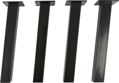 MaximaVida metalen schuine poten New York 40 cm vierkant zwart gecoat