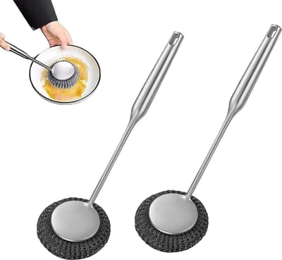Dish Brush - 2 Stuks - Afwasborstels - Schoonmaakborstel Met Handvat - Huishoudproducten - Schoonmaakproducten - Huishoudelijke Keukenaccessoires - Schoonmaken - Afwassen - 27 Cm - Zwart