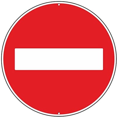 Verkeersteken Aluminium - Verboden Toegang - Terrein Beveiligen - UV-bestendige print - 30 cm - Zink