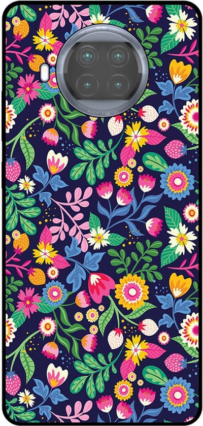 Smartphonica Telefoonhoesje Geschikt voor Xiaomi Mi 10T Lite met bloemen opdruk - TPU backcover case flower design geschikt voor Xiaomi Mi 10T Lite