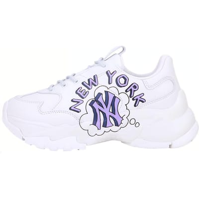 MLB Big Ball Chunky Vintage New York Yankees Confortables Polyvalentes Antidérapantes Résistantes à l'usure Respirantes Légères Basse Top Chaussures de Papa 32SHCL111-50S 42