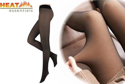 Heat Essentials - Fleece Panty - Zwart Nude - Maat S/M - Thermo Panty Huidskleur - Anti ladder - Fleece Legging Dames