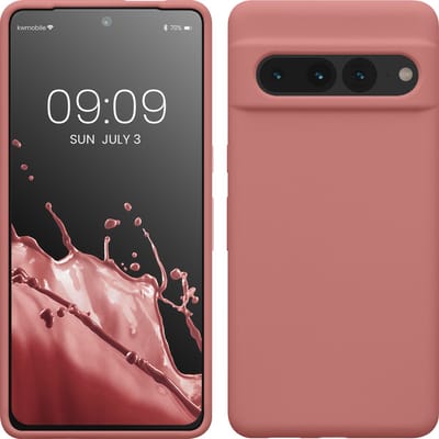 kwmobile telefoonhoesje geschikt voor Google Pixel 7 Pro - Hoesje met siliconen coating - Smartphone case in winter roze