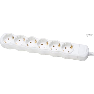 Kopp 6-polige stekkerdoos wit zonder snoer - 129401009 [5 stuks]