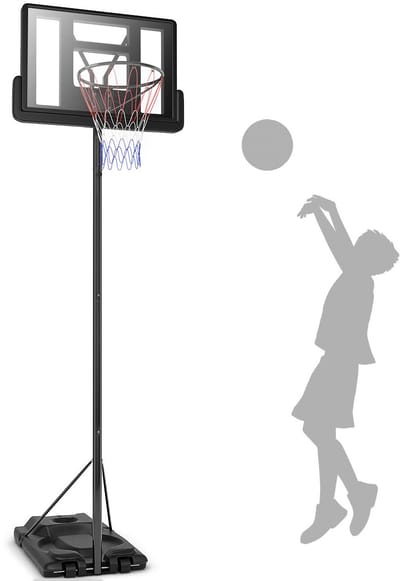 Verstelbare Basketbalkorf met Standaard tot 305 cm - Geschikt voor Jongeren en Volwassenen
