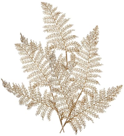 Decoris Kunstplant tak varen - 3x - goud - 80 x 30 cm - kunststof - metallic glans - decoratie takken en twijgen