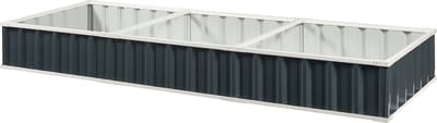 Moestuinbak Albrandswaard met 1 paar handschoenen 258x90x30 cm antracietgrijs [en.casa]