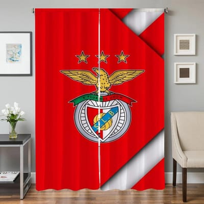 Rideaux de fenêtre de cuisine pour salon 2 pièces Rideaux occultants Rideau de porte SL B-benfica Fc Cloison Décoration de chambre W50xH70cmx2pcs-CL